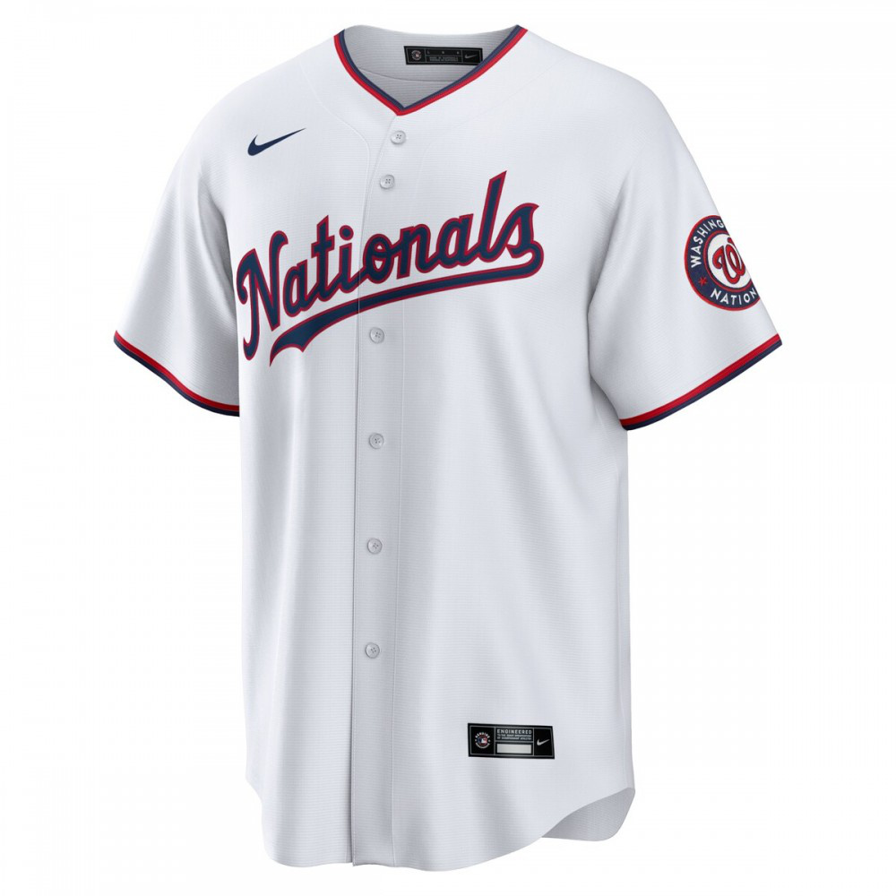 CJ Abrams Washington Nationals Home Replica Jersey - White-Pro Kit Vault | Brand New 26/27 Sports Jerseys